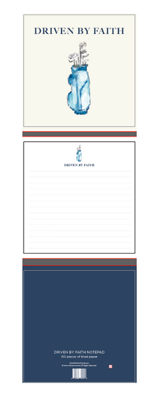  Driven by Faith Covered Notepad